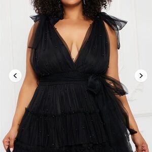 Fashion Nova Nya Tulle Maxi Dress - Black NWT size1X
